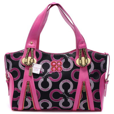 COACH KRISTIN BIG CLOVER PRINT BAGS PINK