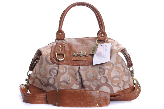 COACH NEW DOT SIGNATURE SATCHEL KHAKI